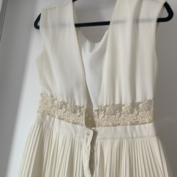 Off white high low dress with low back - Picture 3 of 7